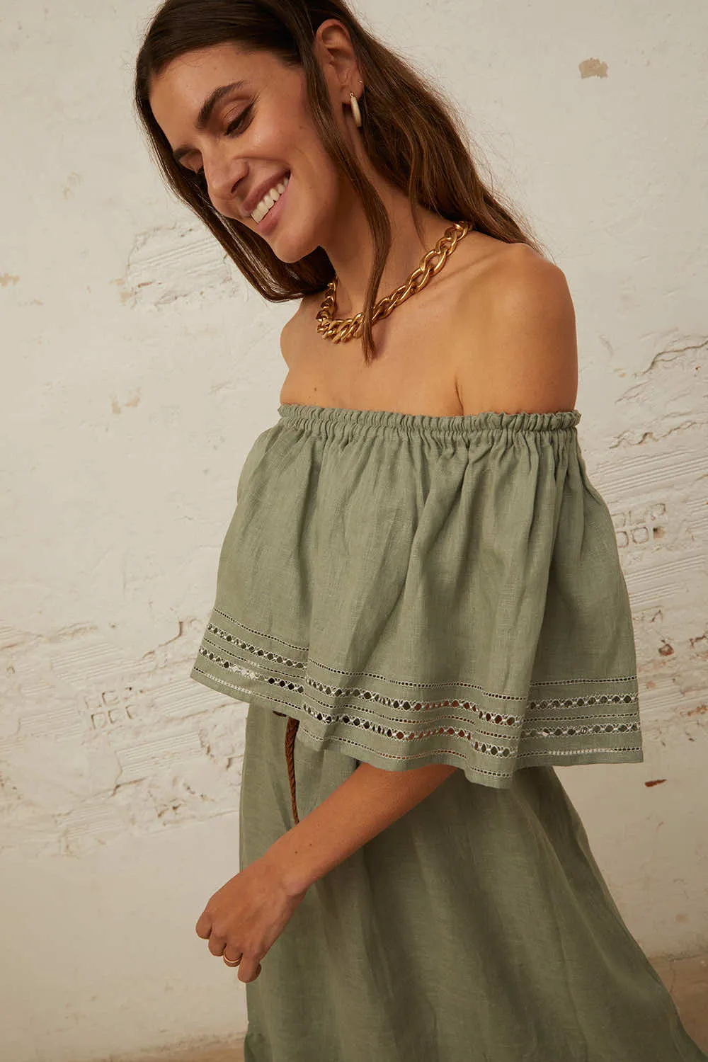 Lyubava Maxi Dress in Jungle Green