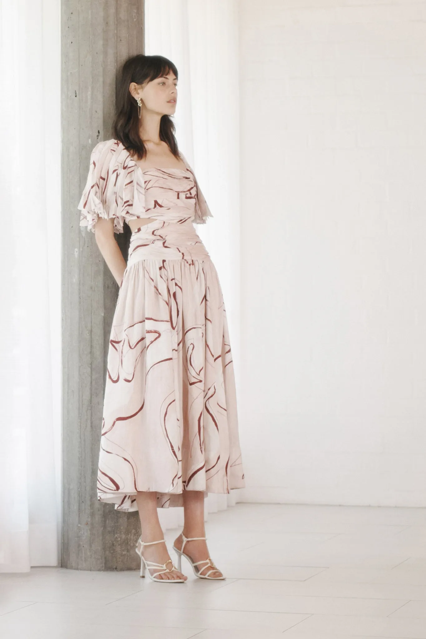Marianne Ruched Midi Dress