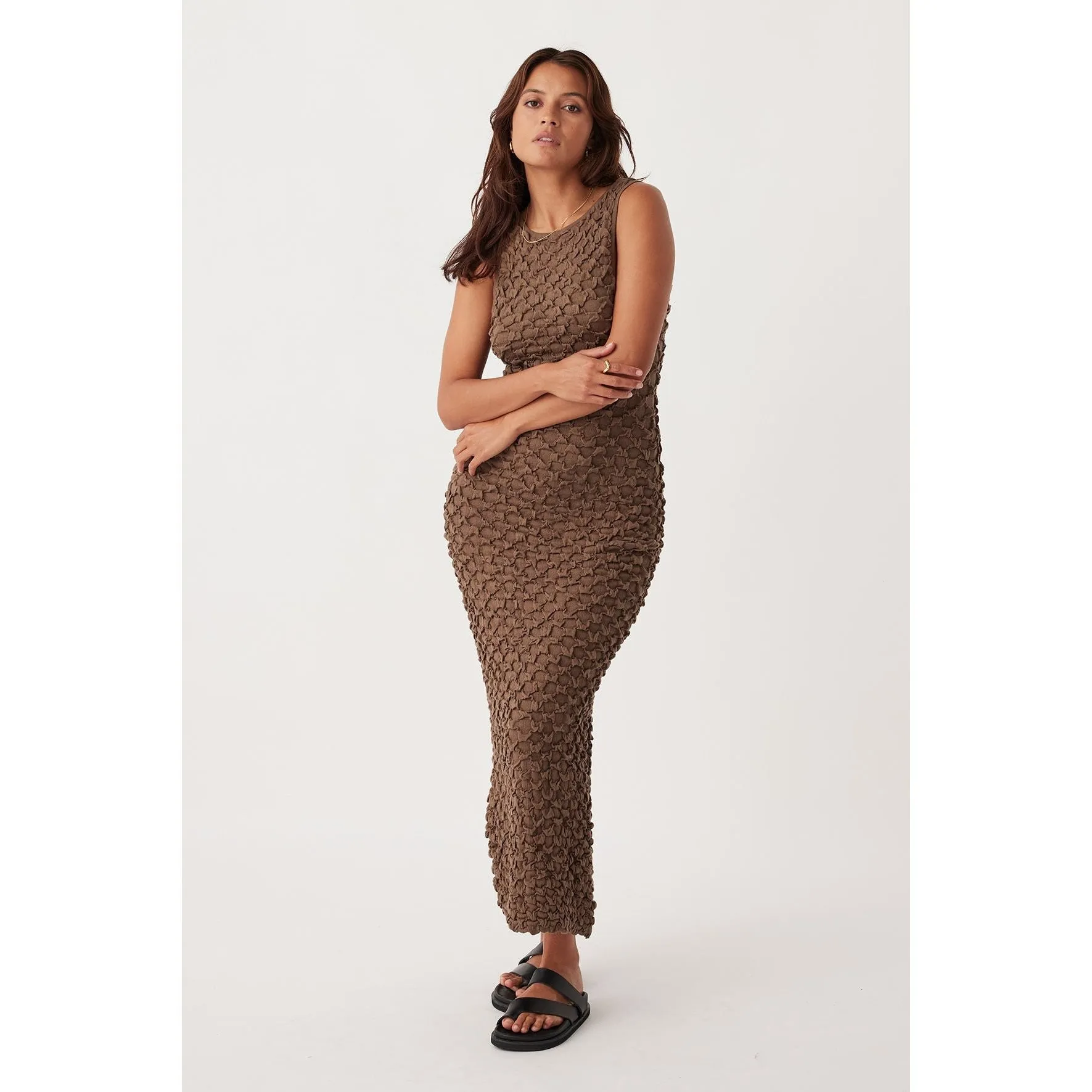 Mila Reversible Textured Dress