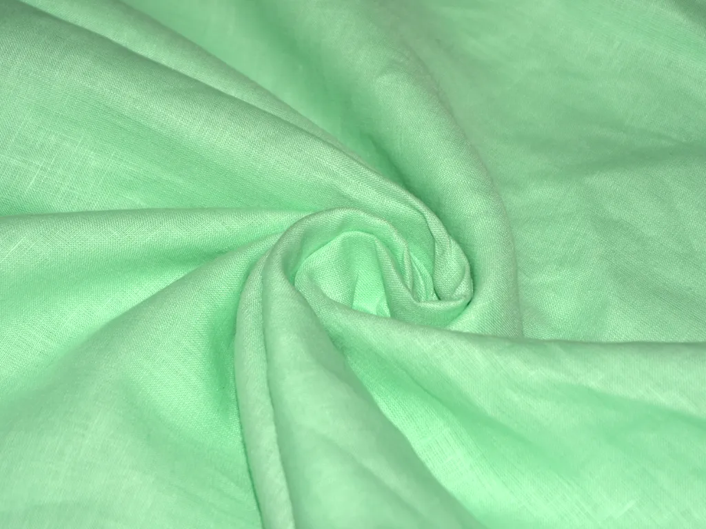 Mint Green Pure Linen 60 Lea Fabric