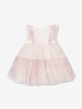Monnalisa Baby Girls Sleeveless Tulle Dress in Pink