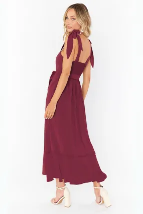 Moonlight Maxi Dress - Burgundy