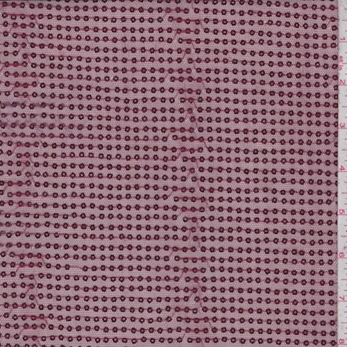Mulberry Mini Square Sequin Mesh Fabric