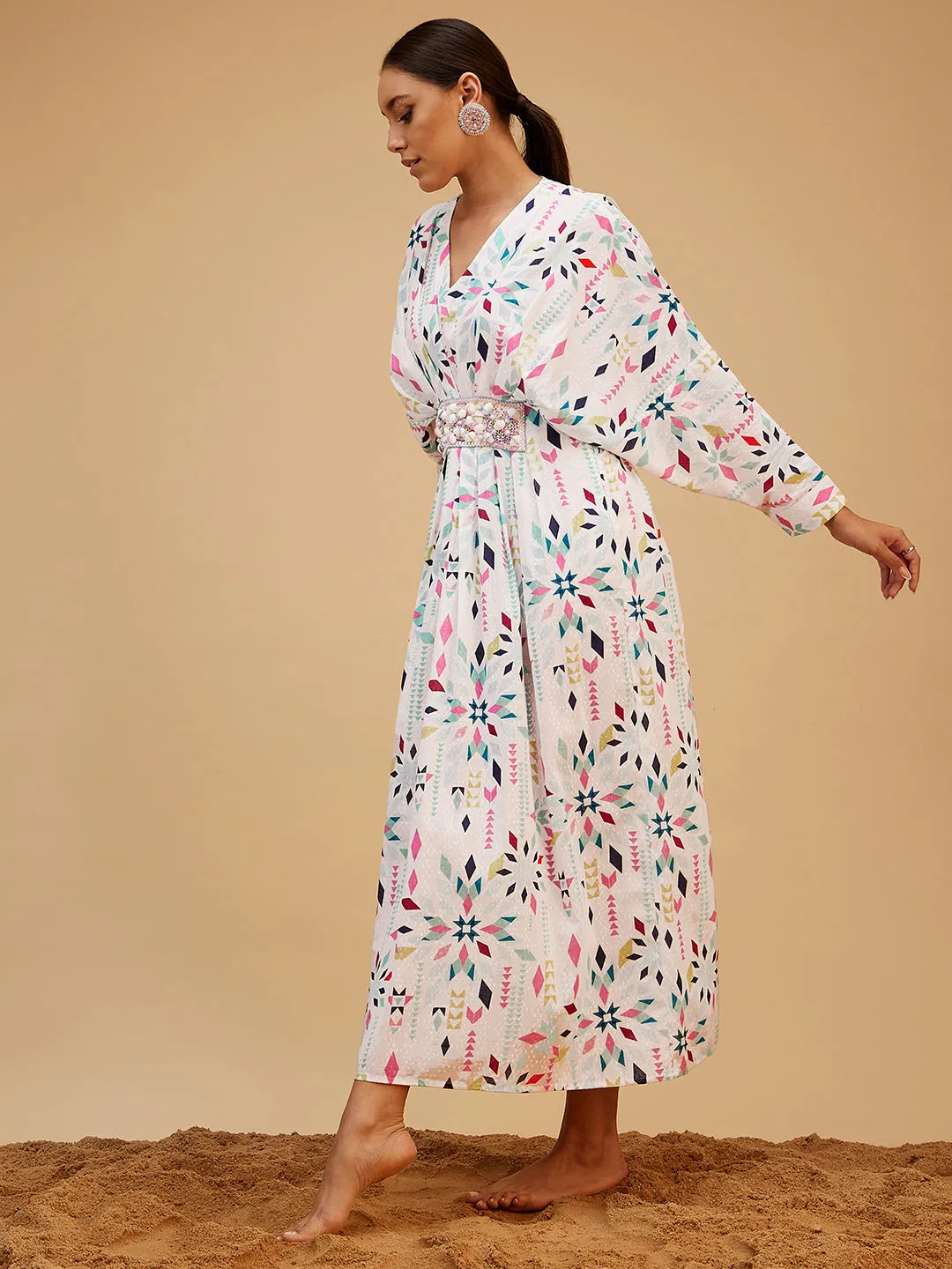 Multicolor Cotton Kaftan