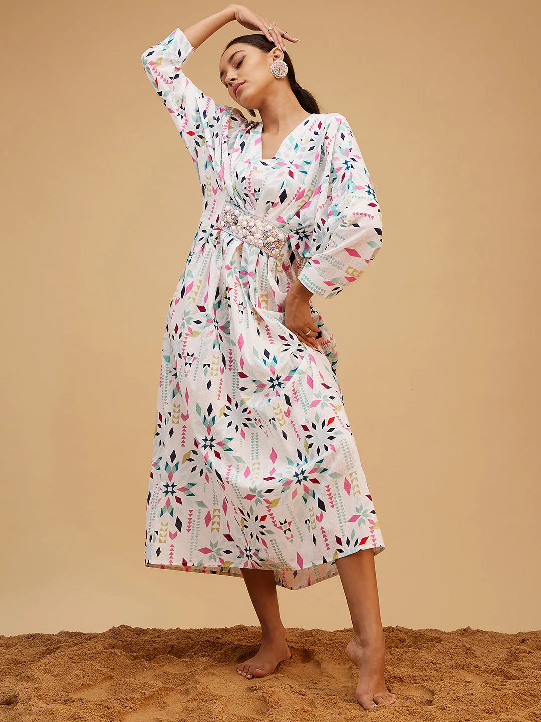 Multicolor Cotton Kaftan