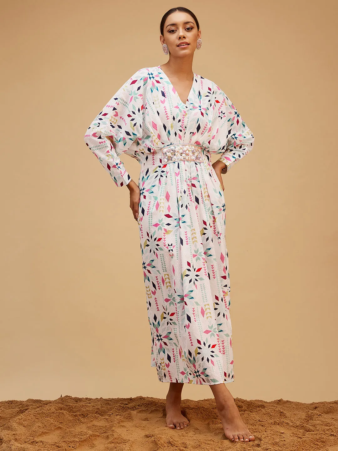 Multicolor Cotton Kaftan