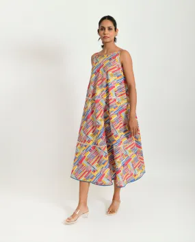 Multicolor Hand Block Maxi Dress