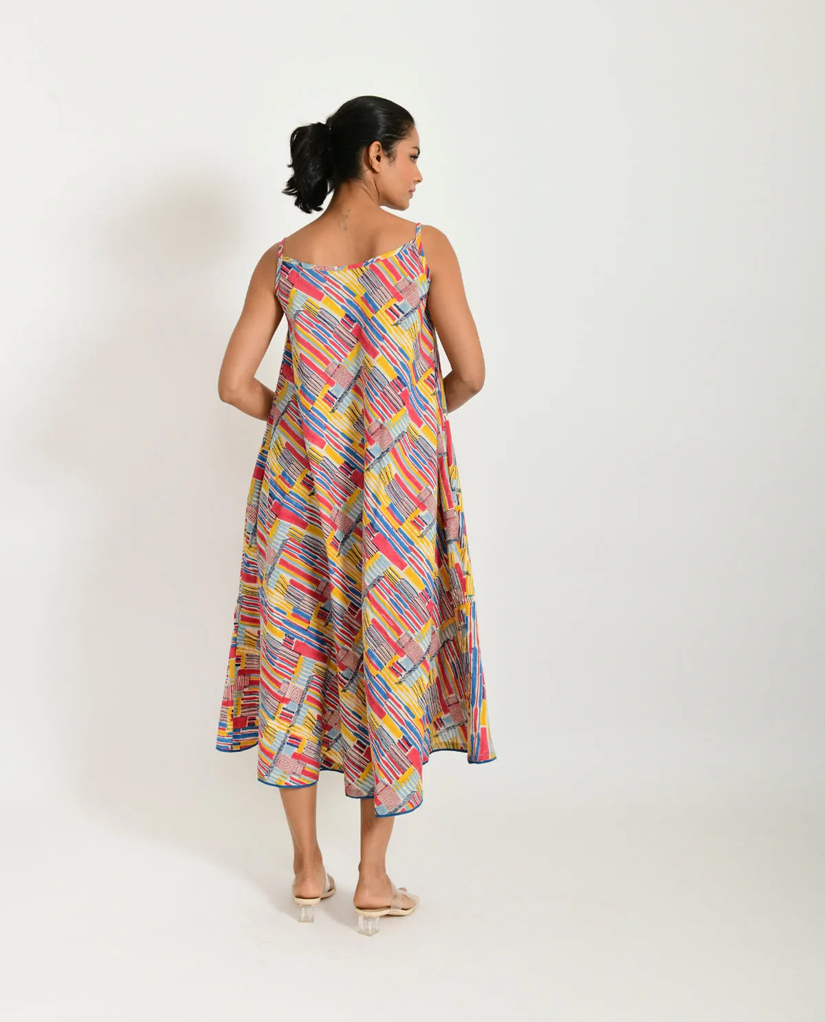 Multicolor Hand Block Maxi Dress