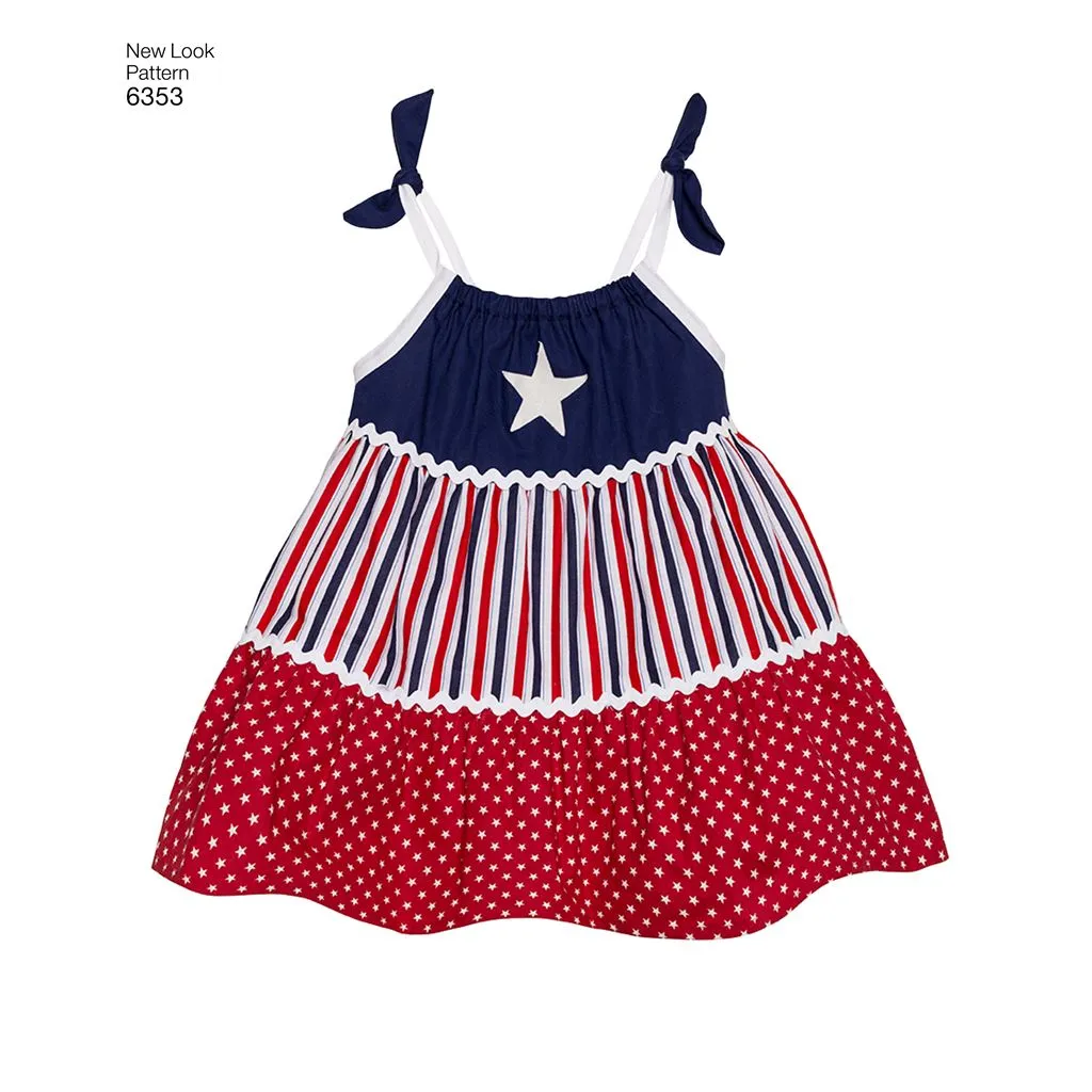 New Look Pattern 6353 Babies' Dresses and Panties