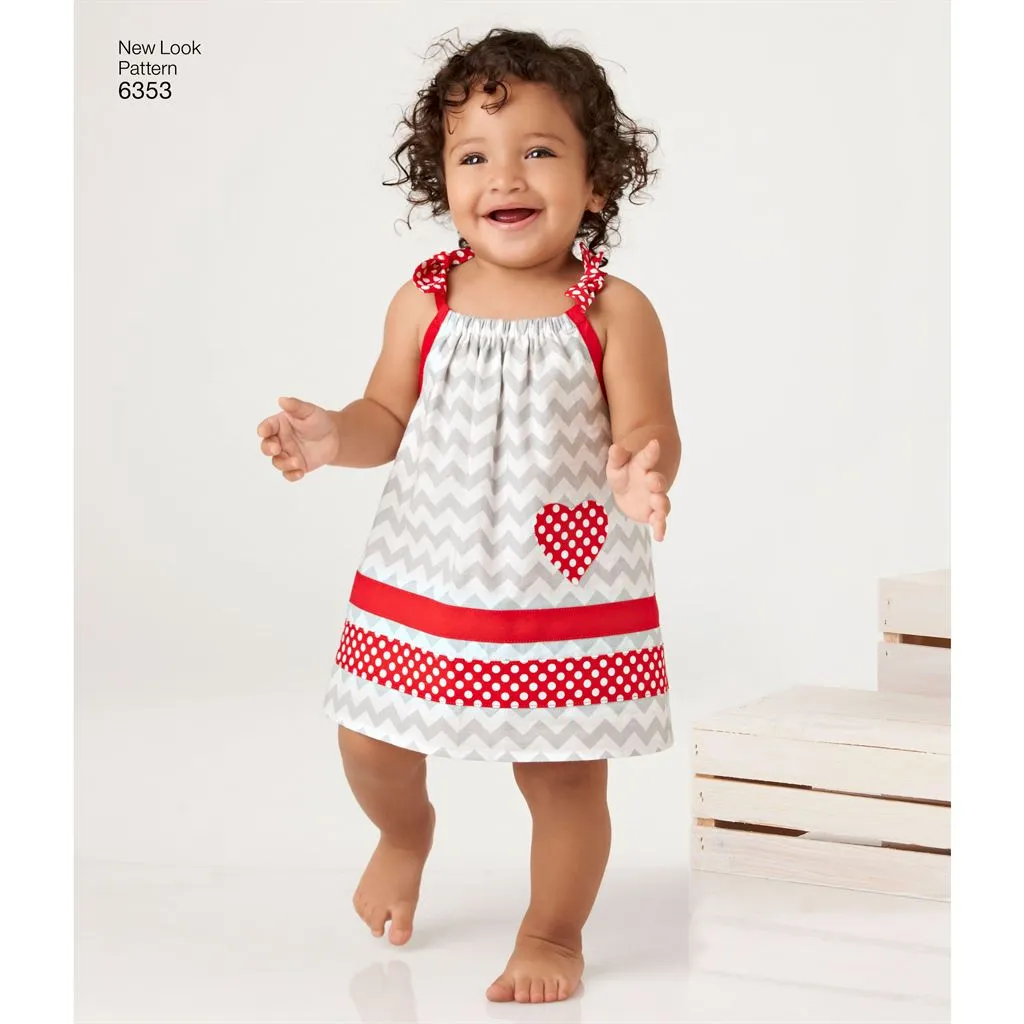 New Look Pattern 6353 Babies' Dresses and Panties