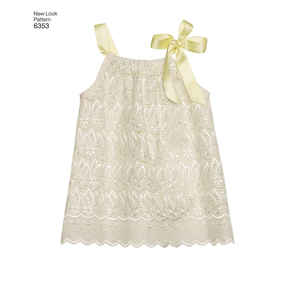 New Look Pattern 6353 Babies' Dresses and Panties