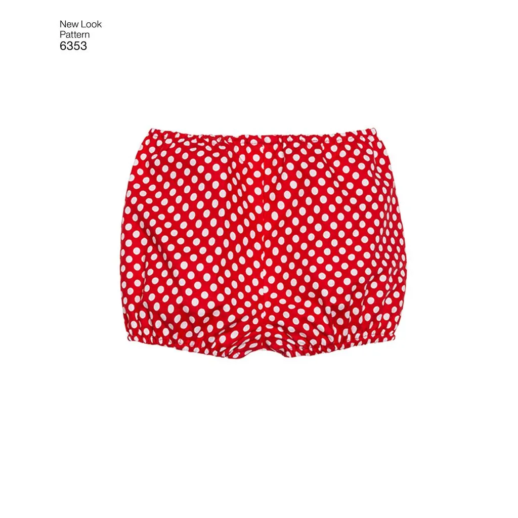 New Look Pattern 6353 Babies' Dresses and Panties