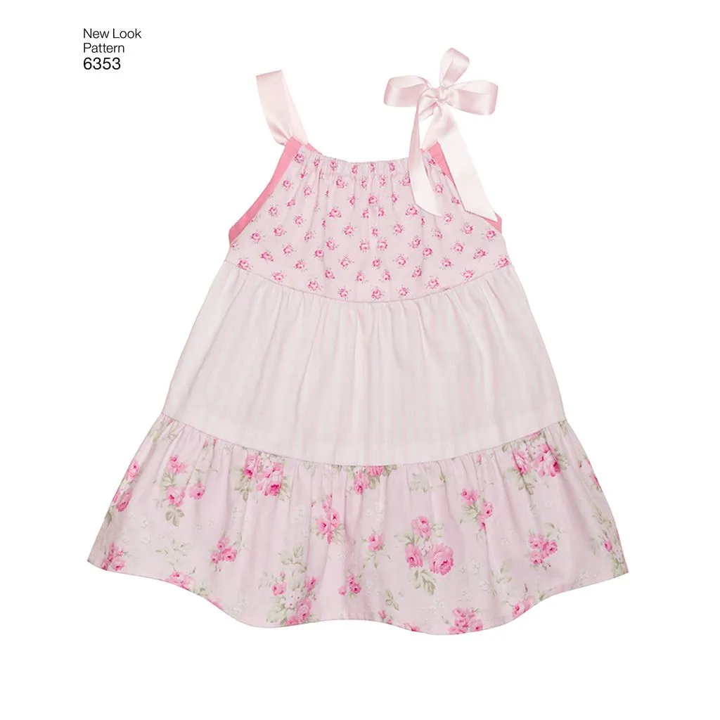 New Look Pattern 6353 Babies' Dresses and Panties