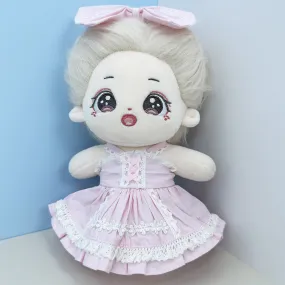 niannyyhouse 20cm Plush Doll Clothes Bow Tie Dresses 8in Soft Stuffed Toy Dressup