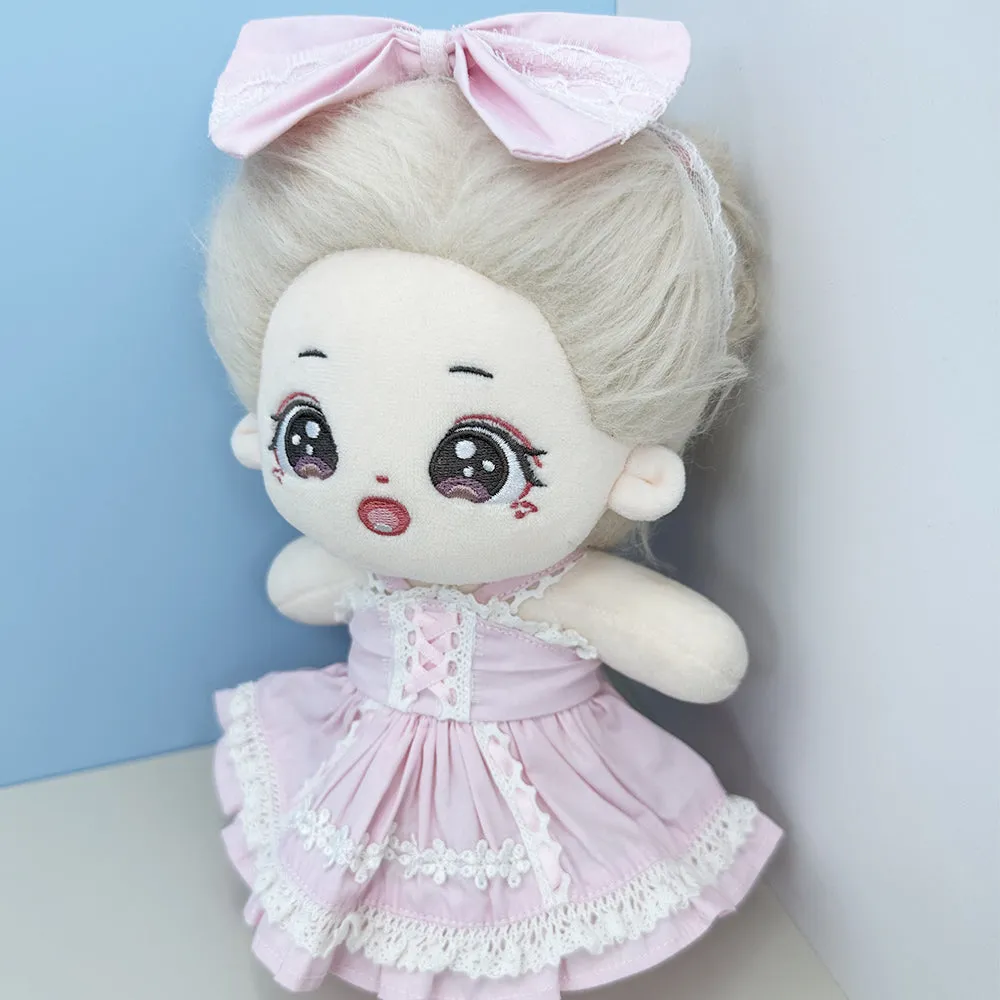 niannyyhouse 20cm Plush Doll Clothes Bow Tie Dresses 8in Soft Stuffed Toy Dressup