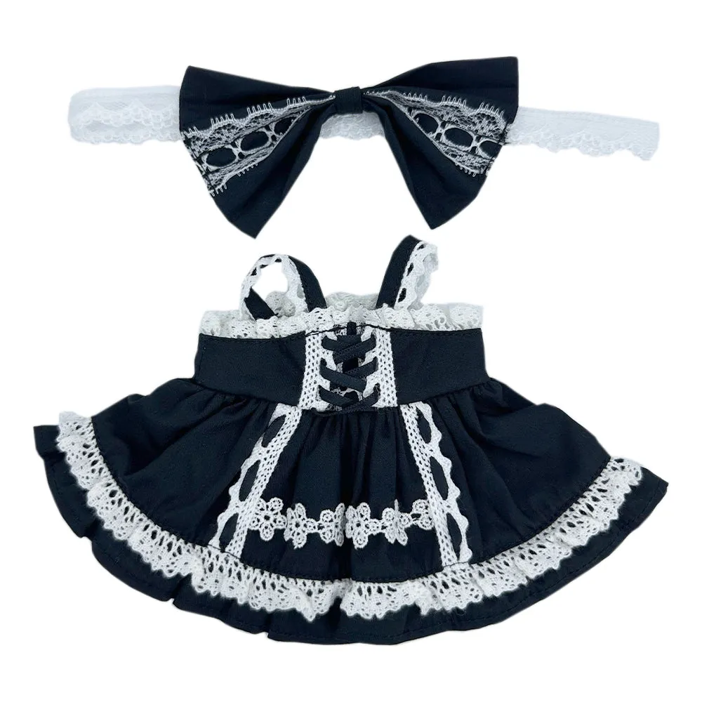 niannyyhouse 20cm Plush Doll Clothes Bow Tie Dresses 8in Soft Stuffed Toy Dressup