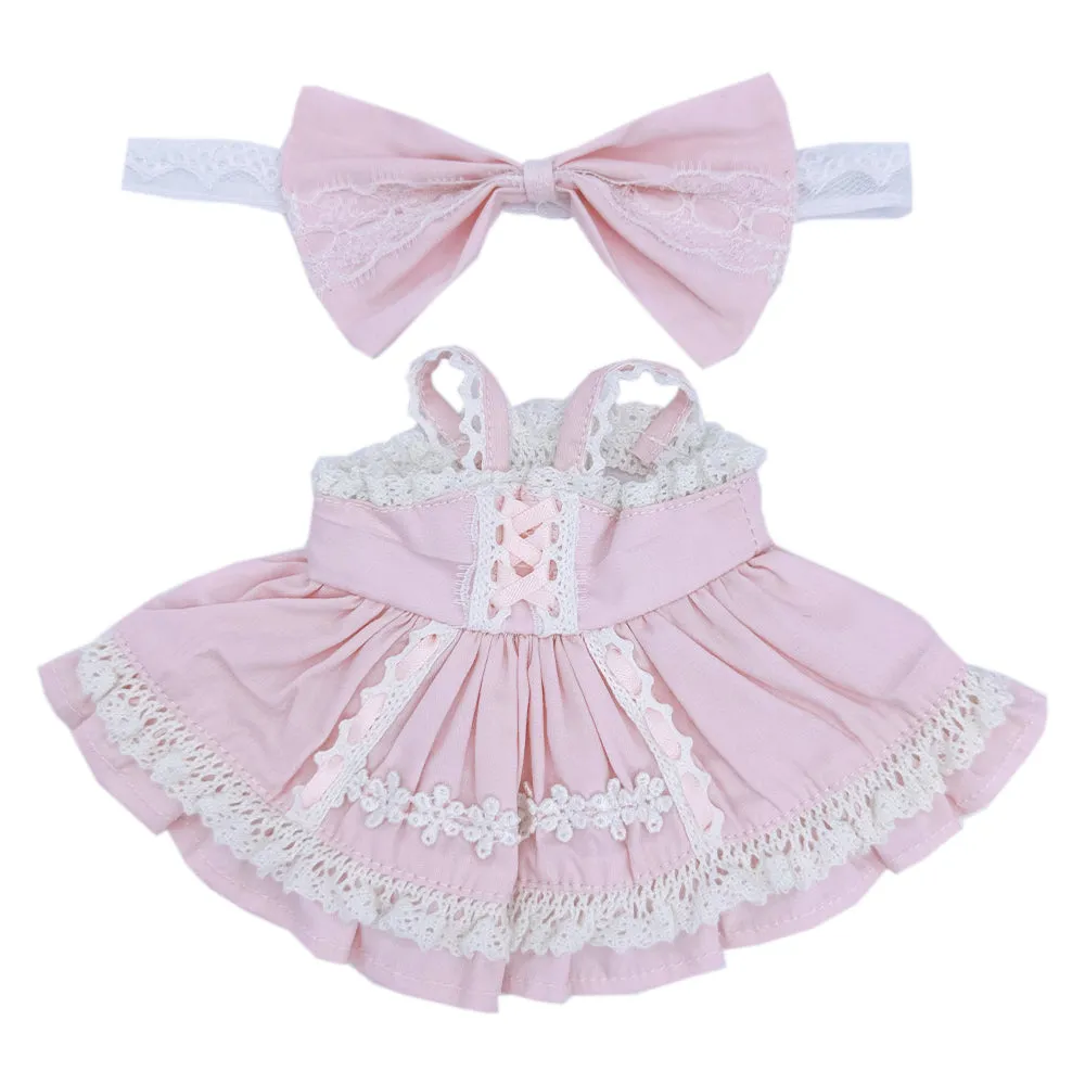 niannyyhouse 20cm Plush Doll Clothes Bow Tie Dresses 8in Soft Stuffed Toy Dressup