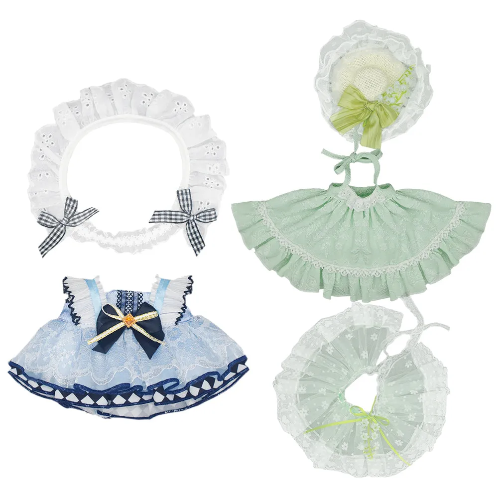 niannyyhouse 20cm Plush Doll Clothes Dresses Sailor Outfit 8in Doll Dressup
