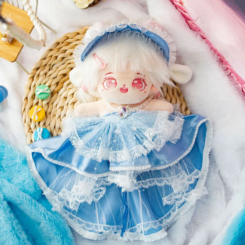 niannyyhouse 20cm Plush Doll Clothes Dresses Sailor Outfit 8in Doll Dressup