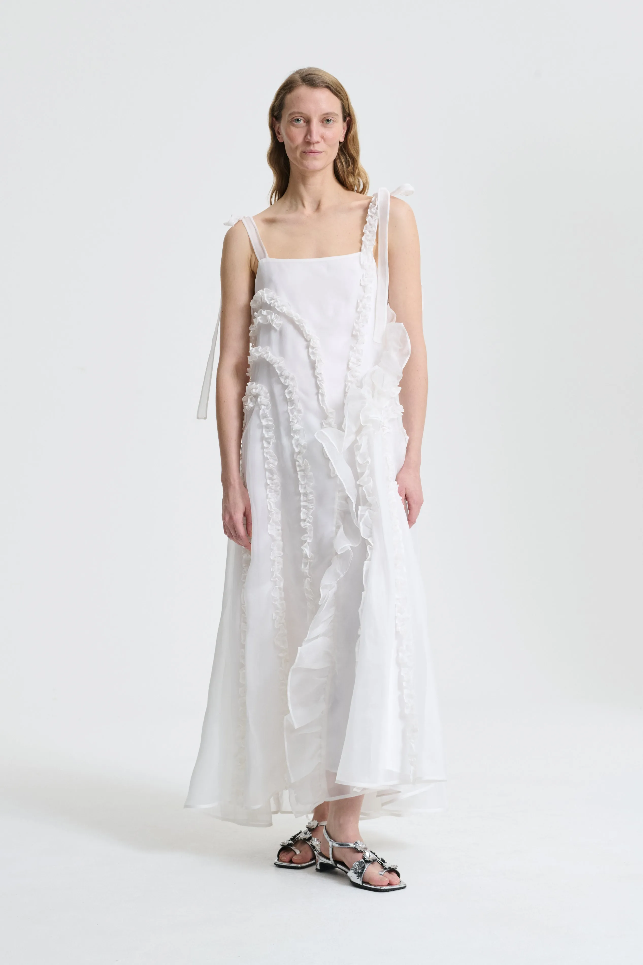 OTIS | DRESS SATIN ORGANZA WHITE
