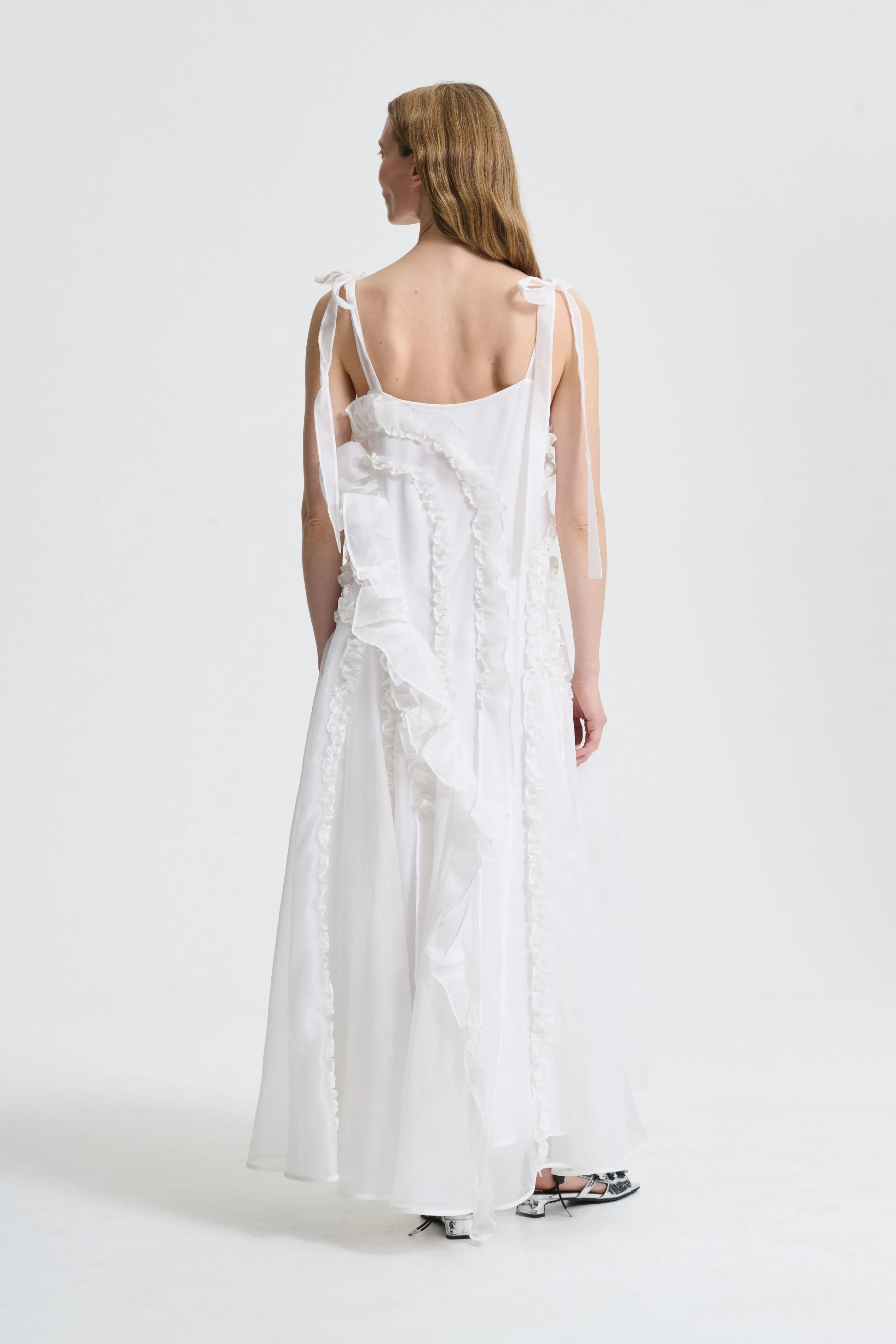 OTIS | DRESS SATIN ORGANZA WHITE