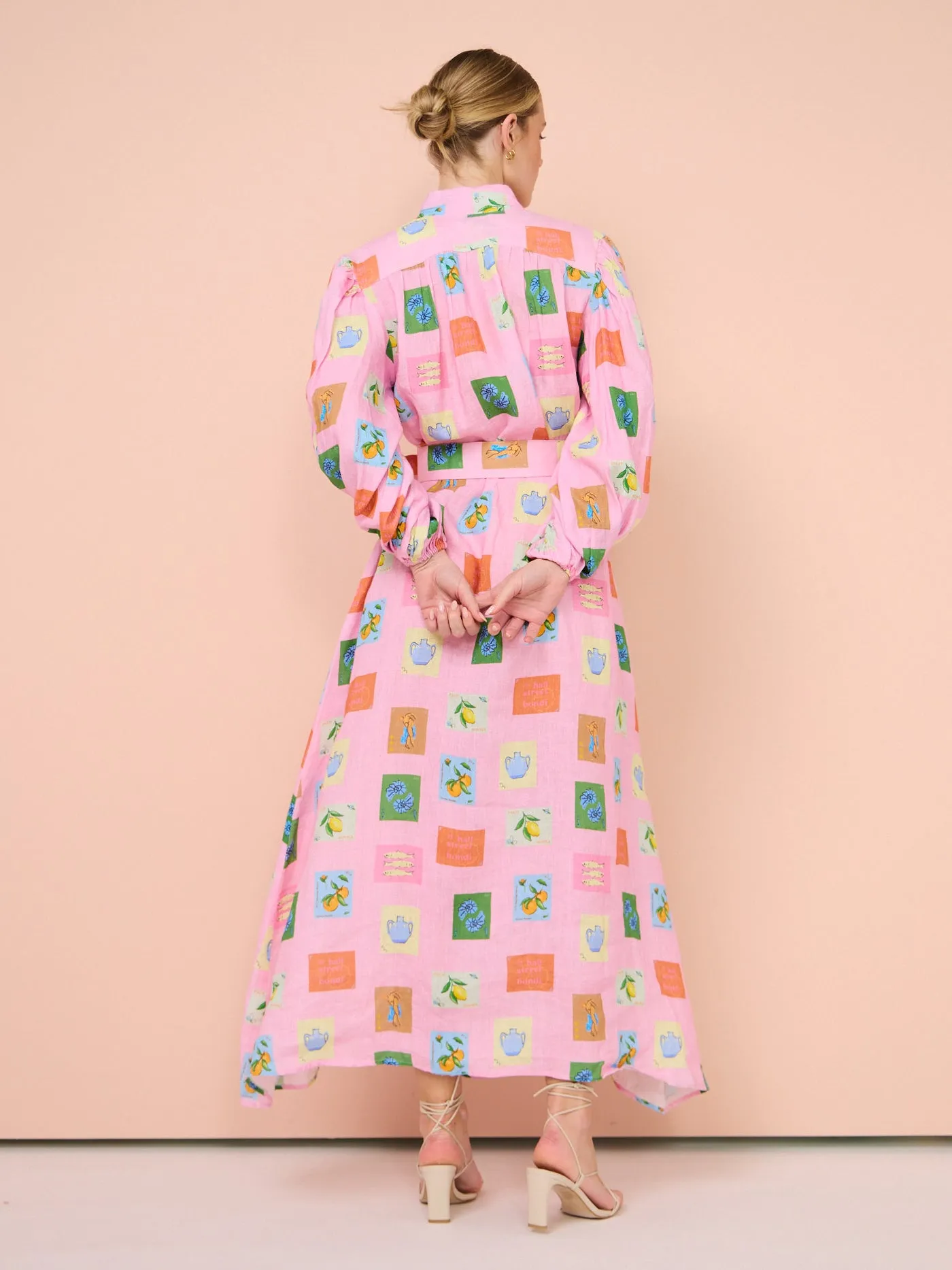 Palm Noosa Noddy Dress in Pink Emblem