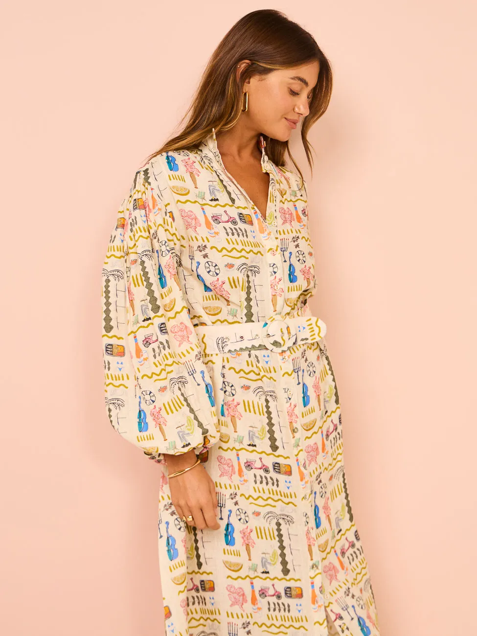 Palm Noosa Noddy Dress in Verano Yellow