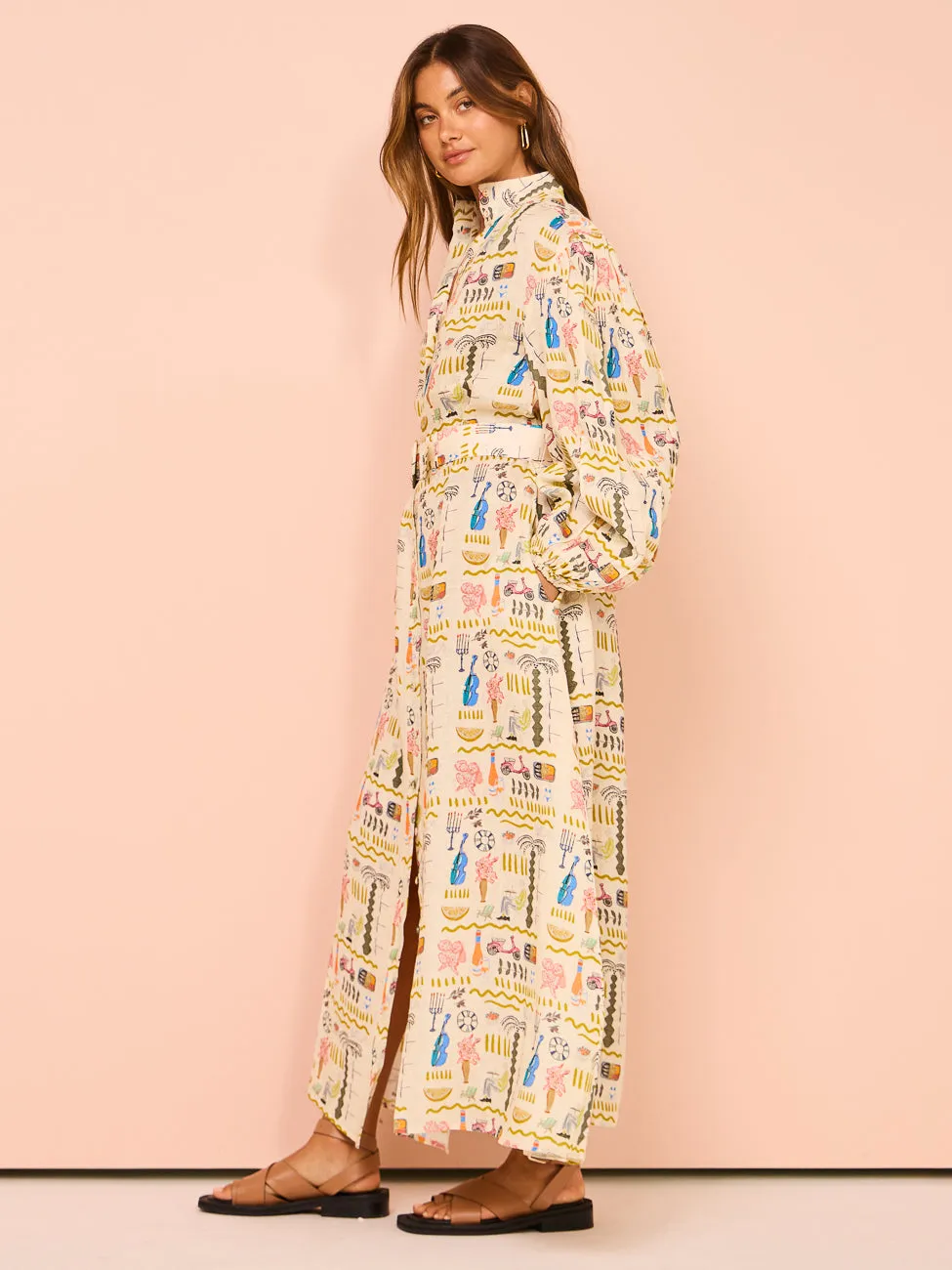 Palm Noosa Noddy Dress in Verano Yellow