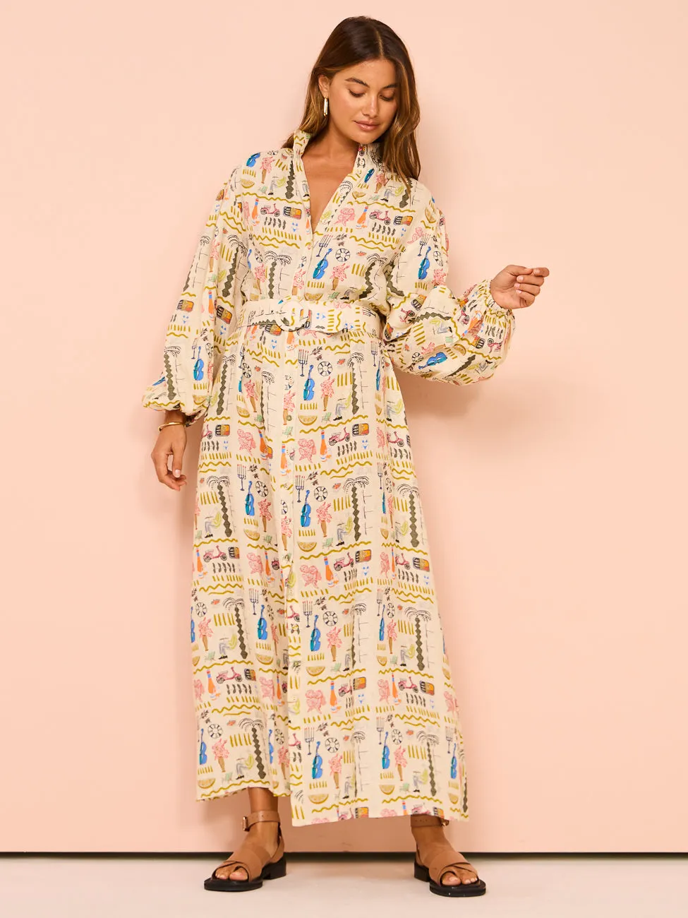 Palm Noosa Noddy Dress in Verano Yellow