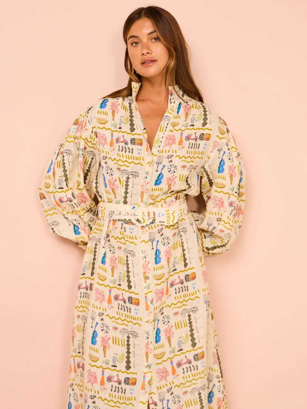 Palm Noosa Noddy Dress in Verano Yellow