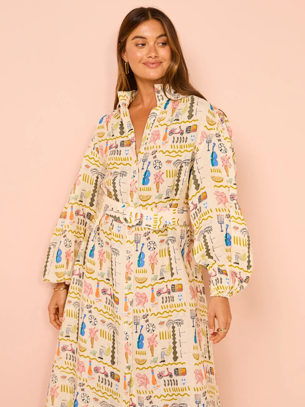 Palm Noosa Noddy Dress in Verano Yellow