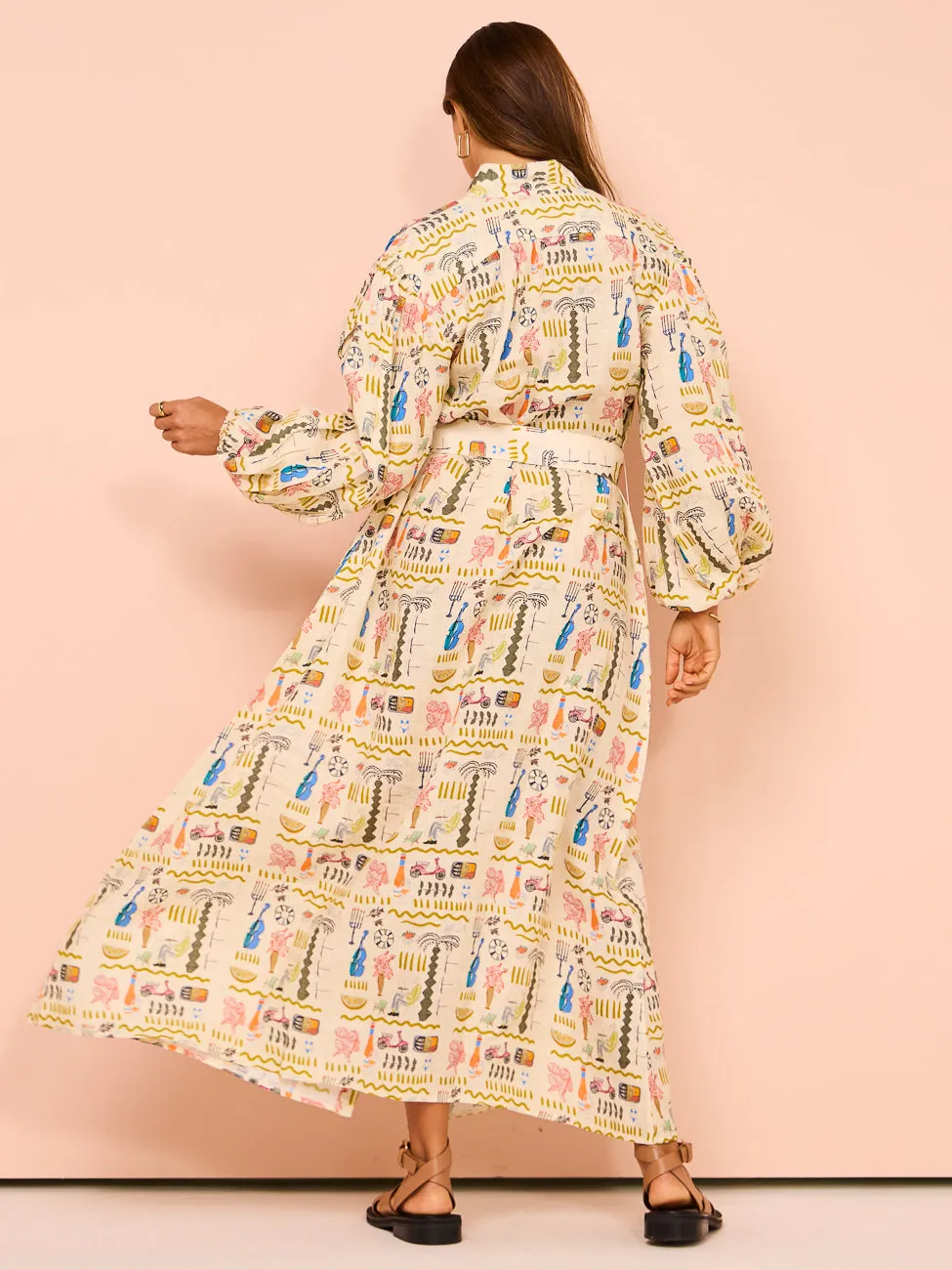 Palm Noosa Noddy Dress in Verano Yellow