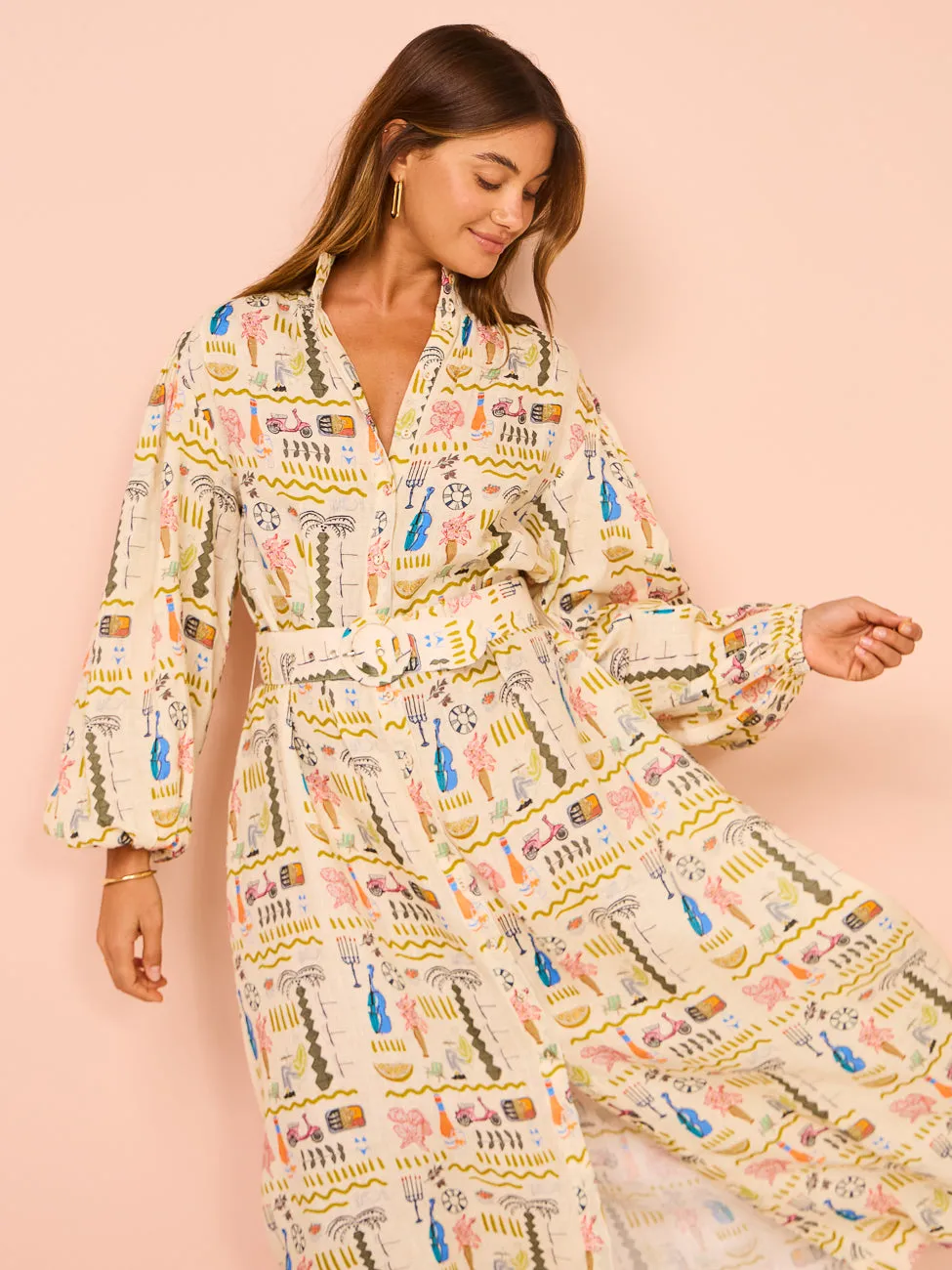 Palm Noosa Noddy Dress in Verano Yellow