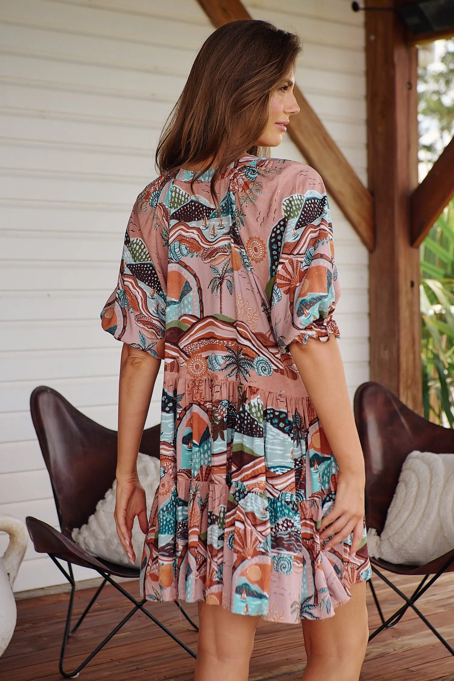 Petal Mini Dress - Lakeside Serenity