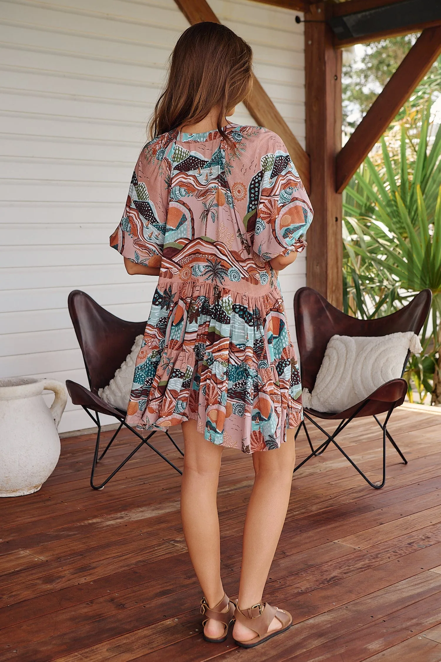 Petal Mini Dress - Lakeside Serenity