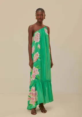 Pre-Order | FLORAL VIBING GREEN MAXI DRESS