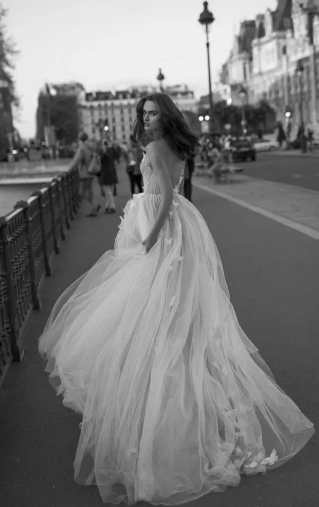 Promfast A Line Gray Tulle Open Back Butterfly Sleeveless Long Party Dresses Prom Dresses PFP2017