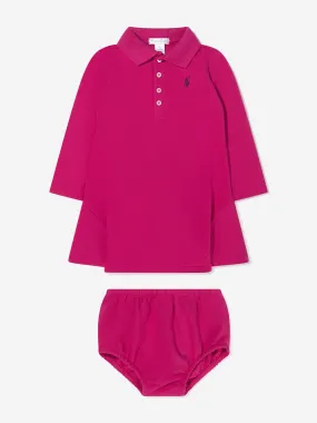 Ralph Lauren Baby Girls Long Sleeve Polo Dress