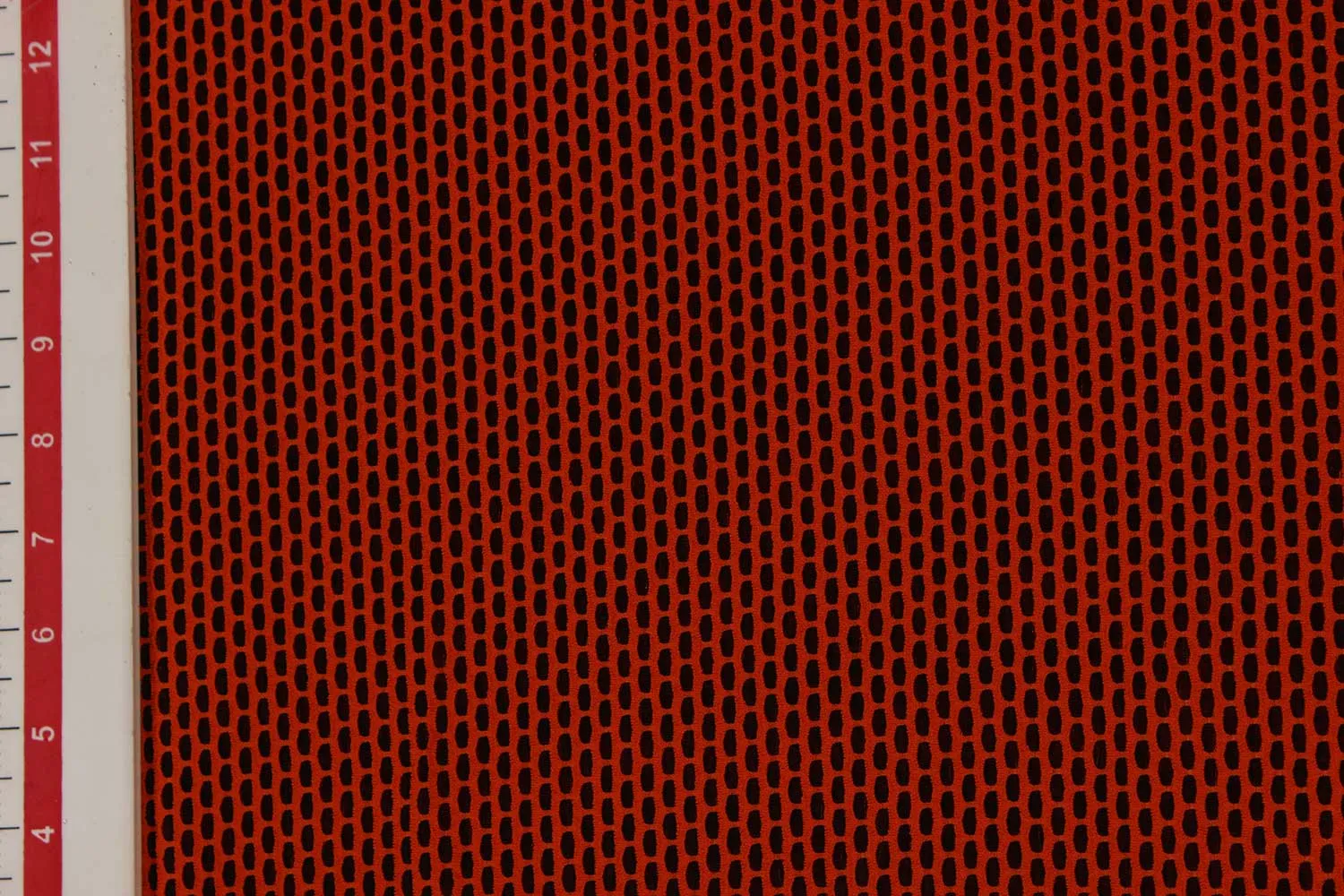 Rust & Black Basket Weave Knit Fabric