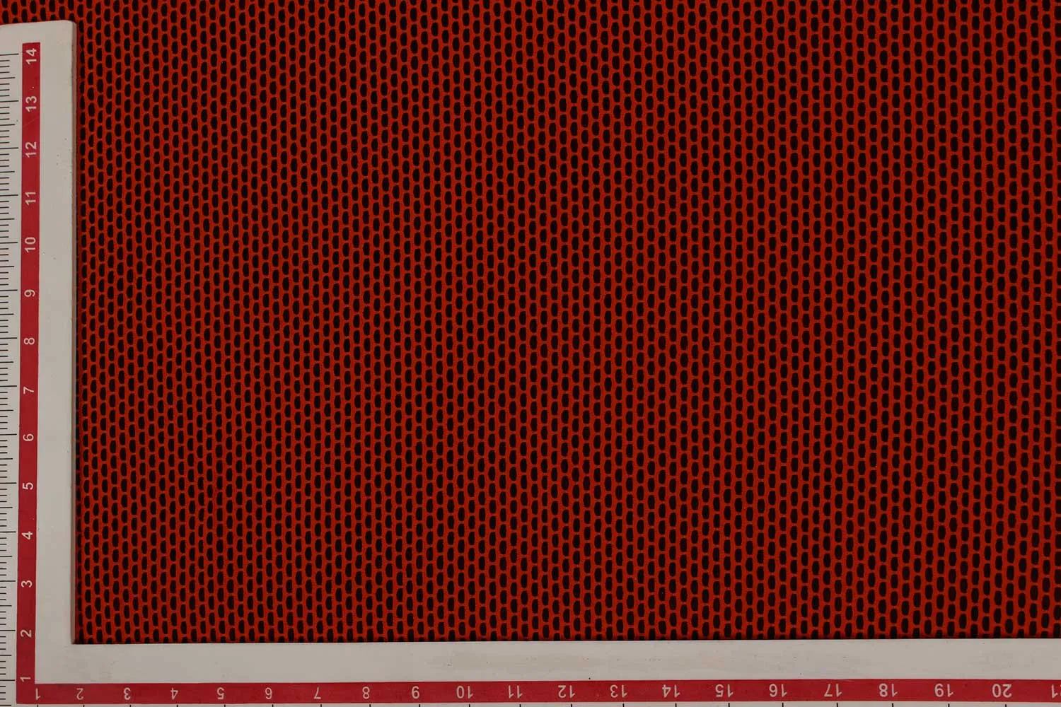Rust & Black Basket Weave Knit Fabric