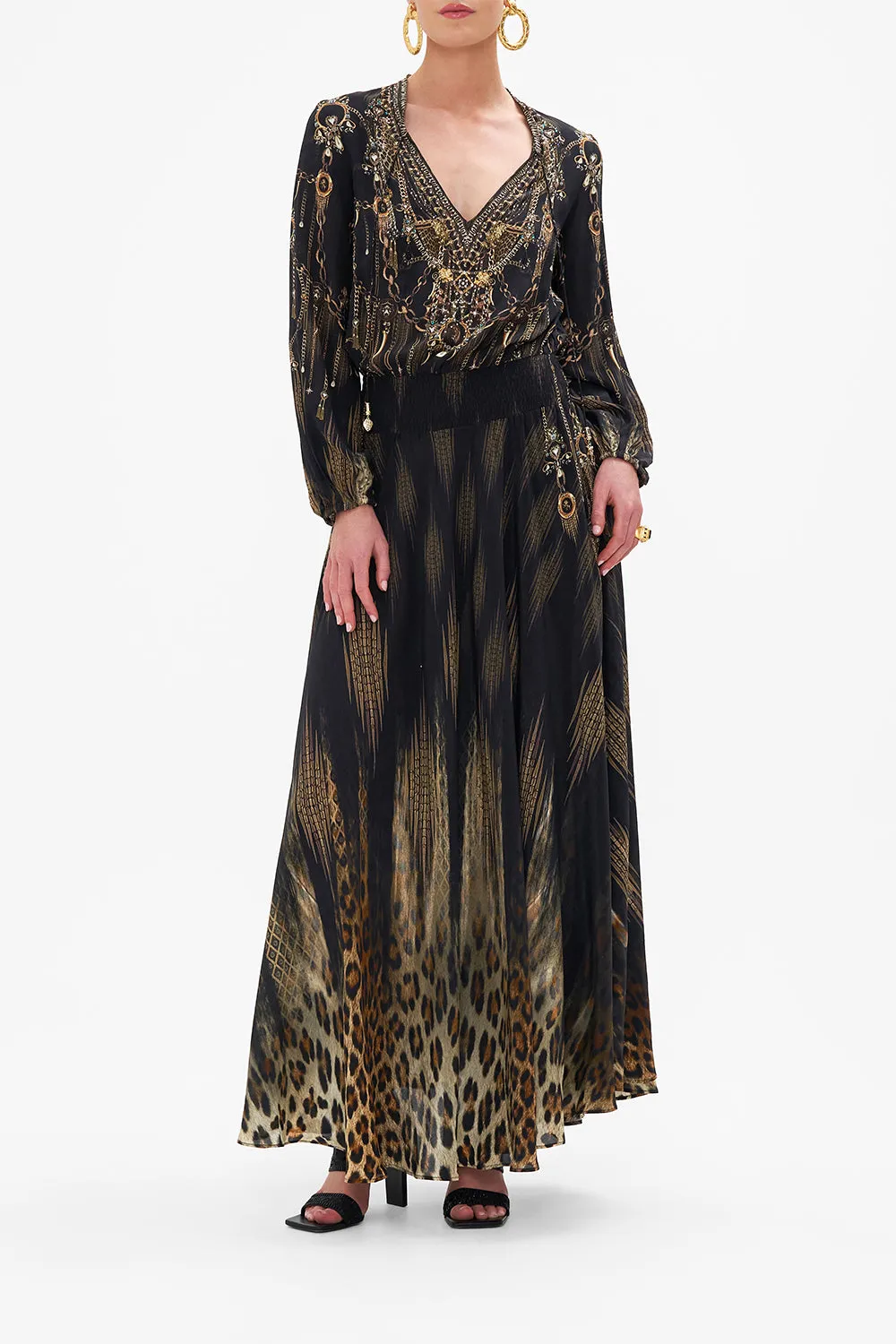 SHIRRED RELAXED FIT DRESS JUNGLE DREAMING