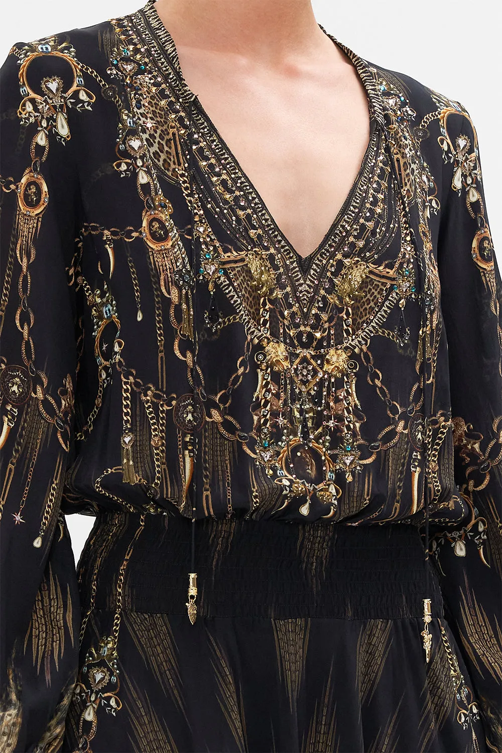 SHIRRED RELAXED FIT DRESS JUNGLE DREAMING