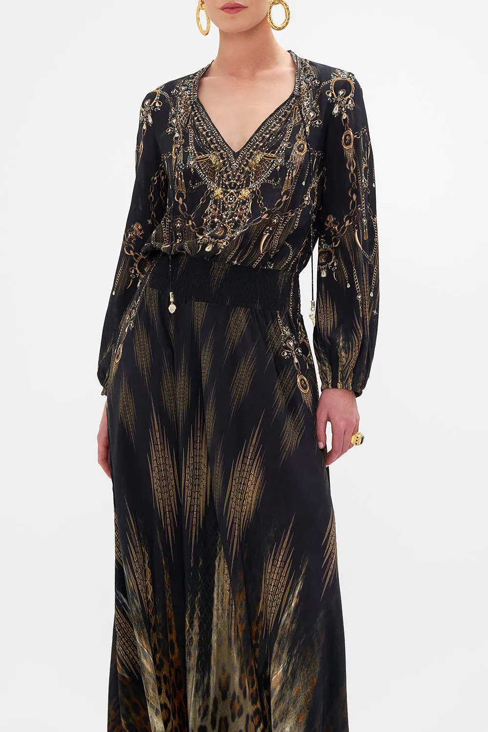 SHIRRED RELAXED FIT DRESS JUNGLE DREAMING