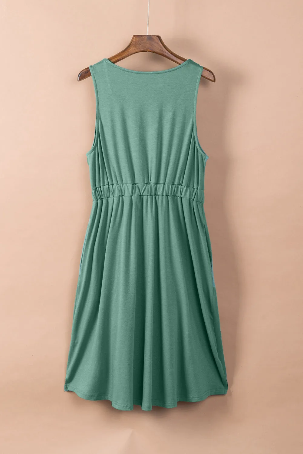 Sleeveless High Waist Mini Dress