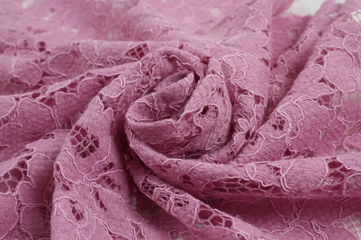 Soft Cotton and Polyester Embroidery - Pink