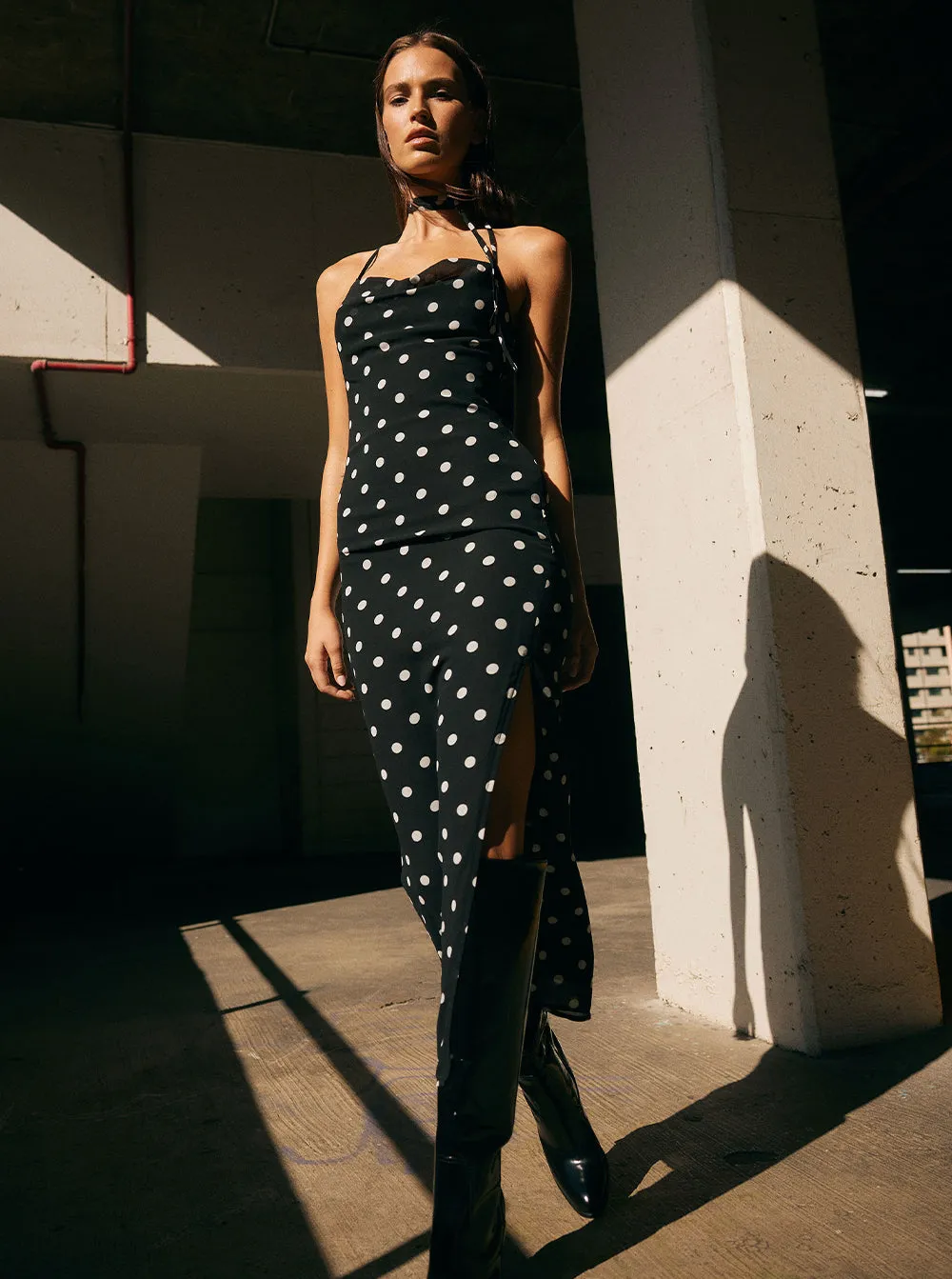 Soft Spot Maxi Dress - Polka Dot