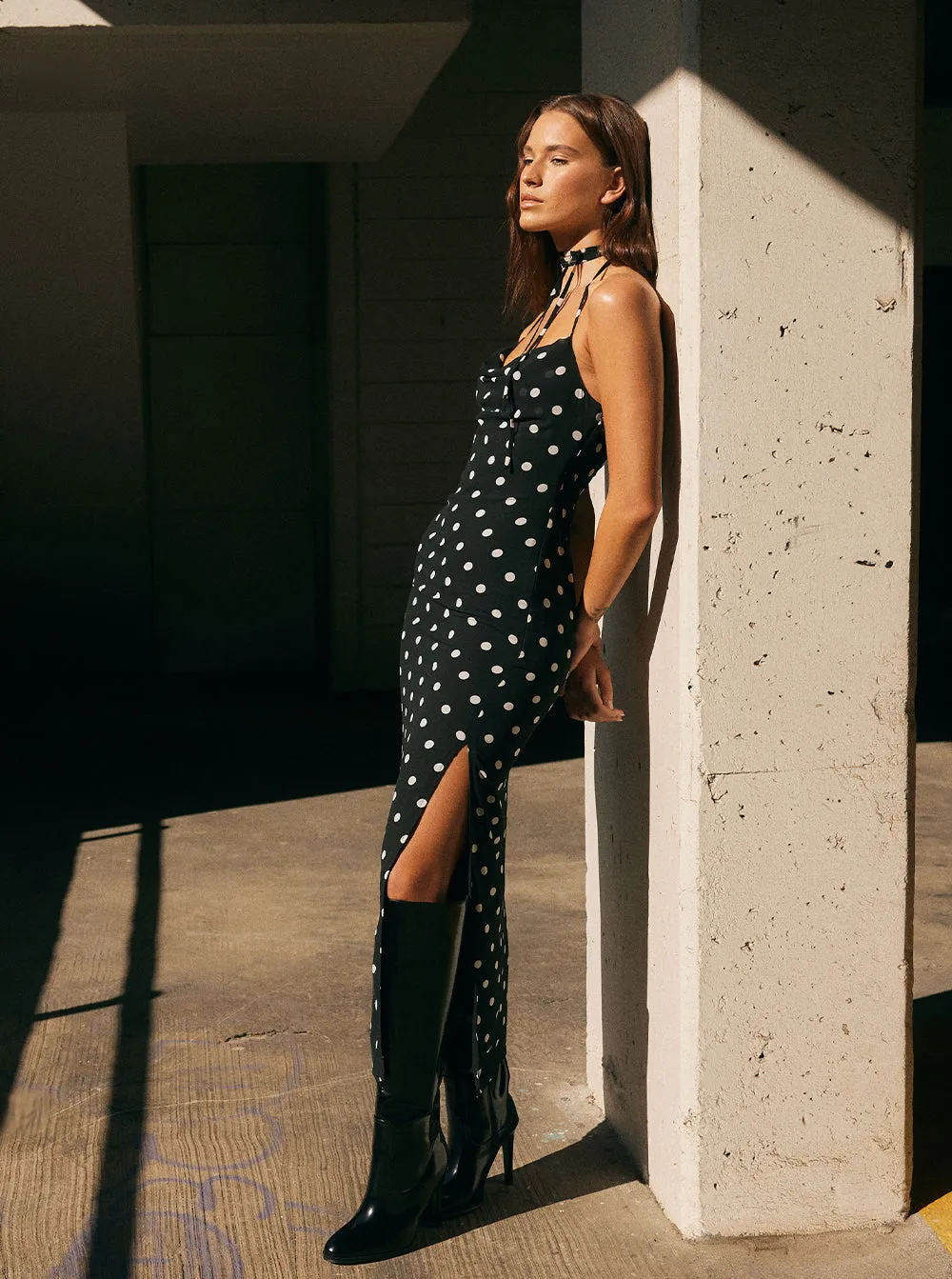 Soft Spot Maxi Dress - Polka Dot