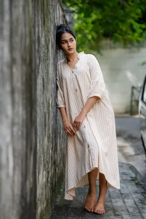 Striped Kaftan Style Free Size Dress