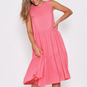 Super soft dress in Melon