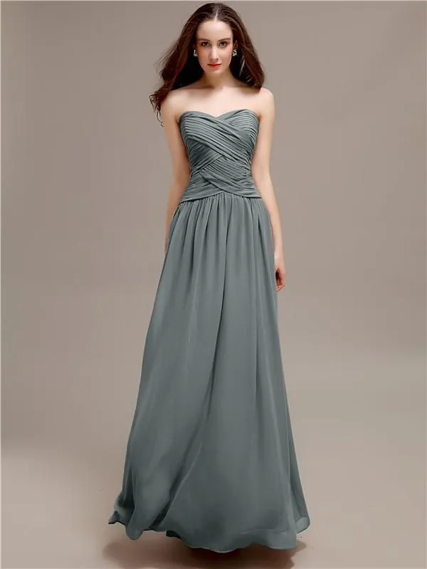 Sweetheart Long A-Line Bridesmaid Dresses
